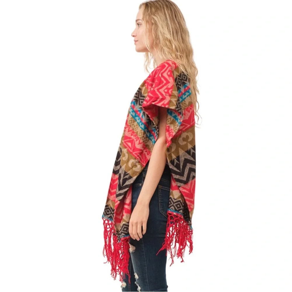 Raj Whitney Chevron Poncho